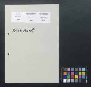 Schriftwechselbuch des Material-Depots