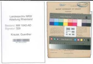 Entnazifizierung Guenther Krause , geb. 07.05.1913 (Ingenieur)