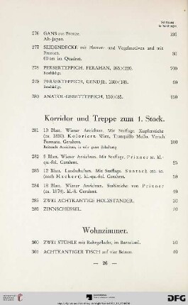 Korridor und Treppe zum 1. Stock (Nr. 281-286)