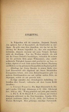 Benjamin Disraeli's Dichtungen : Disraeli's Leben und Jugendschriften