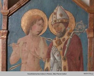 Thronende Madonna mit Heiligen