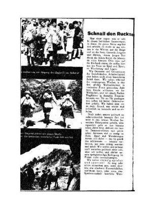 Schnall den Rucksack über!
