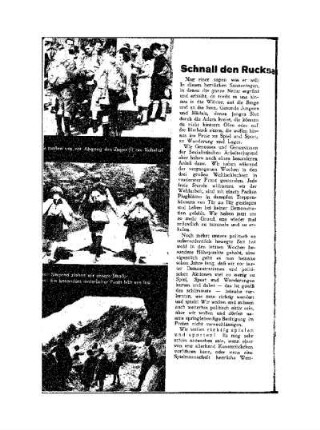 Schnall den Rucksack über!