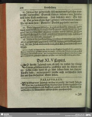 Das XLV Capitel