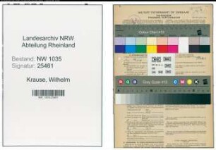 Entnazifizierung Wilhelm Krause , geb. 30.04.1897 (Bergbeamter)