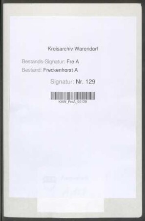 Rechnungsbelege Kirchspiel Enniger