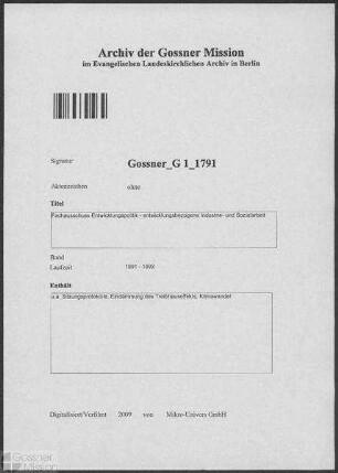 Fachausschuss Entwicklungspolitik - entwicklungsbezogene Industrie- und Sozialarbeit