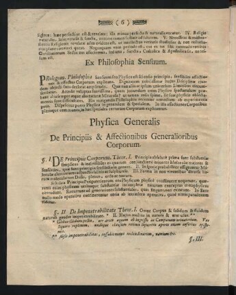Ex Philosophia Sensuum