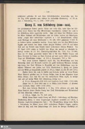 Georg II. von Schönberg (1588-1614)