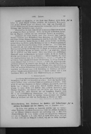 No. 3 Bekanntmachung, betr. Fortdauer des Handels- und Zollvertrages zwischen Deutschland und der Schweiz