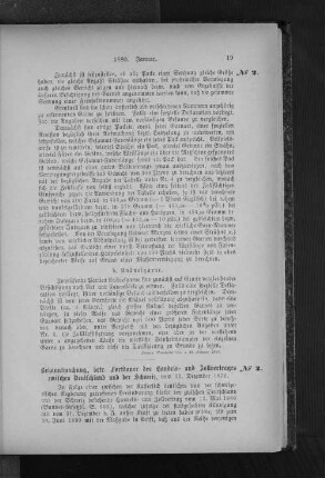 No. 3 Bekanntmachung, betr. Fortdauer des Handels- und Zollvertrages zwischen Deutschland und der Schweiz