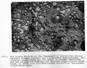 Erster Weltkrieg. Kampfgelände in Flandern