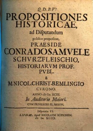 Propositiones Historicae