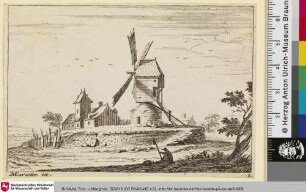 [Landschaft mit Windmühle]