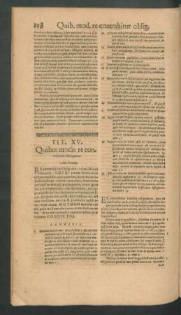 Tit. XV. Quibus modis re contrahitur Obligatio.