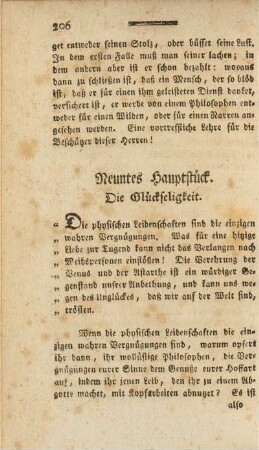 Neuntes Hauptstück. Die Glückseligkeit