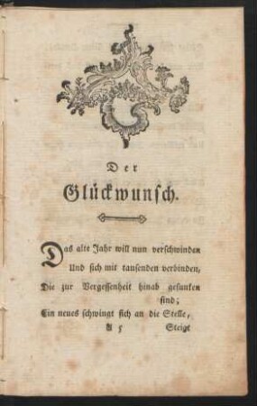 Der Glückwunsch
