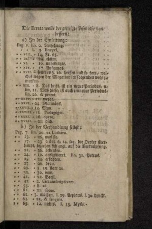 Die Errata wolle der geneigte Leser also verbessern: