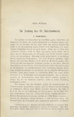 Erster Abschnitt. Zu Anfang des 19. Jahrhunderts
