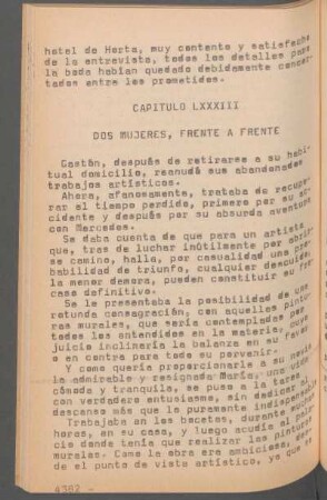 Capítulo LXXXIII - Dos mujeres, frente a frente