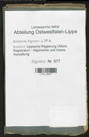 Die Försterstelle der Stadt Lemgo - Beschwerde der Förster Wagener und Rötteken