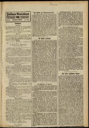 Zweite Ausgabe vom Samstag, den 03. November 1917.