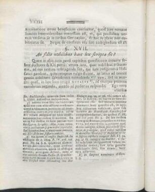 §. XVII. An solis nobilibus haec lex scripta sit?