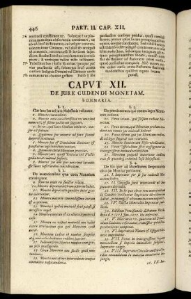 Caput XII. De Jure Cudendi Monetam.