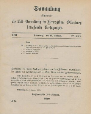 12. Februar-12. December = 1stes Stück-17tes Stück