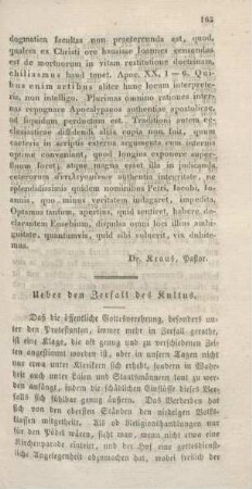 165-197 Ueber den Zerfall des Kultus