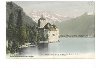 Chillon und die Bergkette Dent du Midi