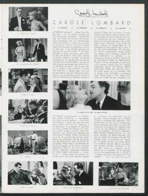 Carole Lombard - su biografía, su semblanza, su estilización, sus películas