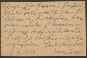 Brief an B. Schott's Söhne : 19.04.1919