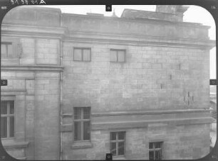 Dresden-Altstadt, Augustusstraße 2. Ständehaus (1901-1906; P. Wallot). Ostseite (Teilansicht) von der Brühlschen Gasse