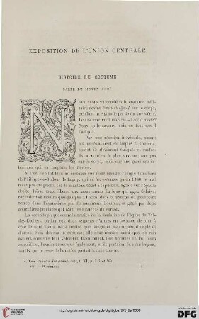 2. Pér. 12.1875: Histoire du costume, Salle du Moyen Âge, [3] : exposition de l'Union Centrale