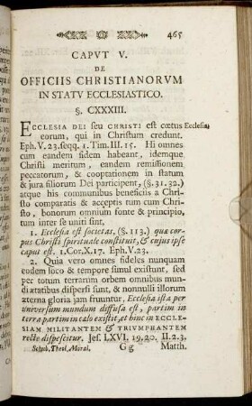 Caput V. De officiis Christianorum in statu ecclesiastico.