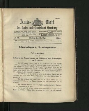 No. 84, 27. Mai 1904.