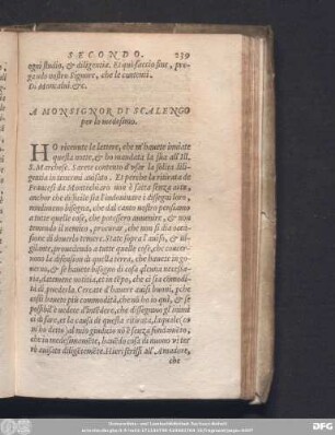 A Monsignor Di Scalengo per lo medesimo.