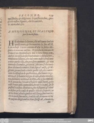 A Monsignor Di Scalengo per lo medesimo.