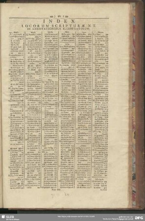 Index Locorum Scripturae N. T. In Annotationibus Illustratorum