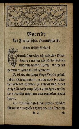 Vorrede des Französischen Herausgebers.