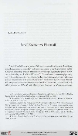 Józef Kremer we Florencji