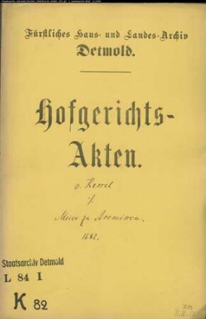von Kessel, Philipp Abel Bormann auf Hovedissen gegen Meier zu Asemissen - Schuldforderung