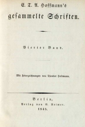 Bd. 4: E. T. A. Hoffmann's gesammelte Schriften
