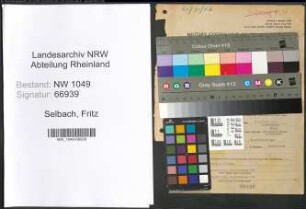 Entnazifizierung Fritz Selbach , geb. 05.11.1895 (Metzger)