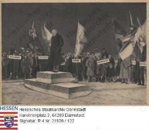 USA, Lake Placid / 1932 Olympische Winterspiele / Preisverleihung im Eispalast / Sammelwerk Nr. 6 'Olympia 1932', Bild Nr. 197 Gruppe 21
