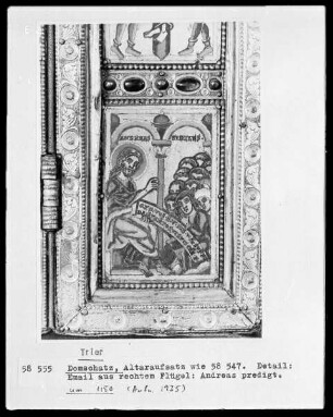 Andreas-Triptychon mit Szenen aus dem Leben des Heiligen — Szenen aus dem Leben des Heiligen Andreas — Der heilige Andreas predigt