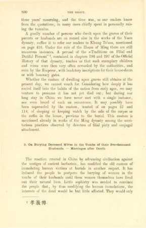 3. On burying deceased wives in the tombs of their pre-deceased husbands. - Marriages after death