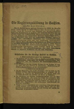 Die Regierungsbildung in Sachsen