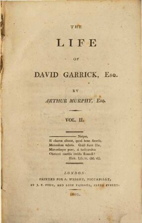 The life of David Garrick Esq., 2